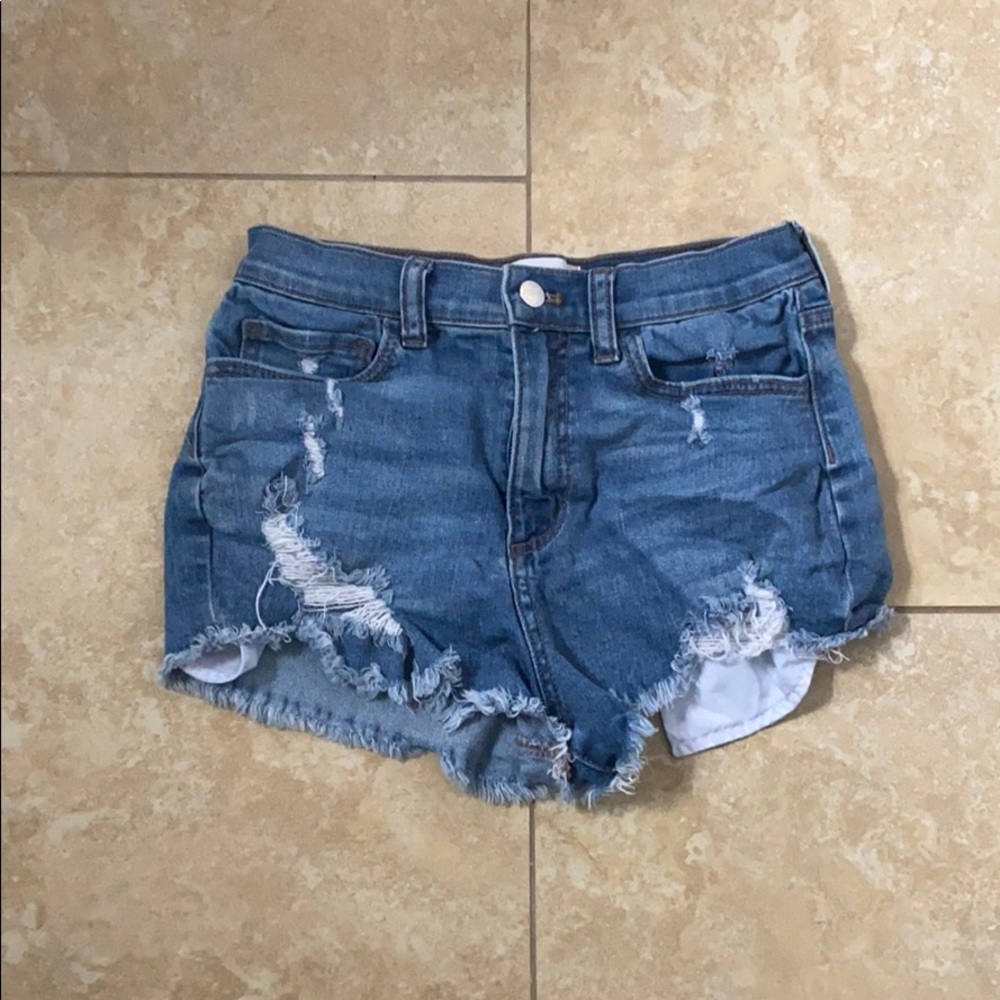 PINK High-Waisted Jean Shorts